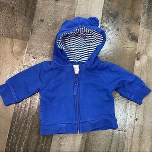 Hanna Anderson Lightweight Blue Knit Jacket size 0-3
